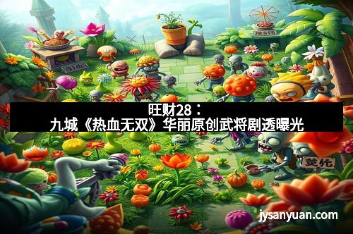 旺财28:九城《热血无双》华丽原创武将剧透曝光 旺财28:九城《热血无双》华丽原创武将剧透曝光